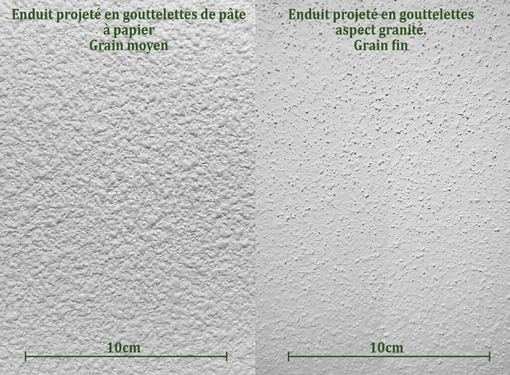 aspect des enduits projetés